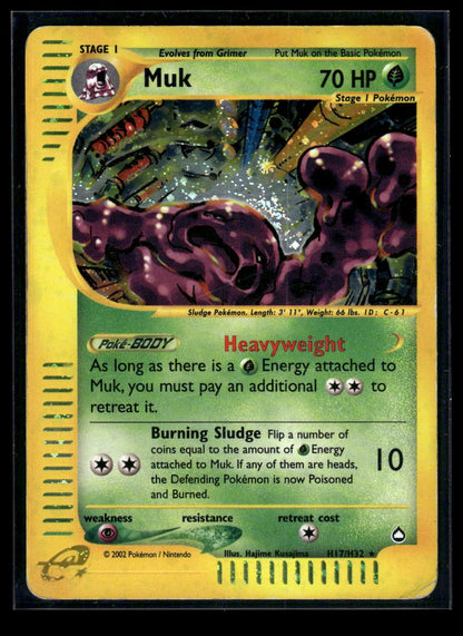 Muk H17/H32 - Aquapolis  - Rare Holo
