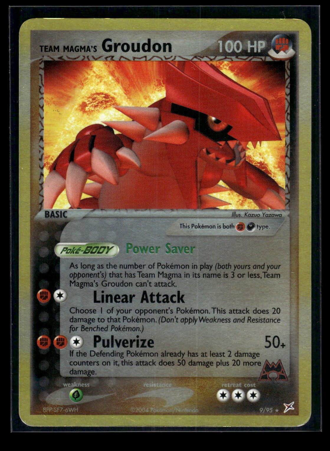 Team Magma's Groudon 9/95 - Team Magma vs Team Aqua  - Rare Holo