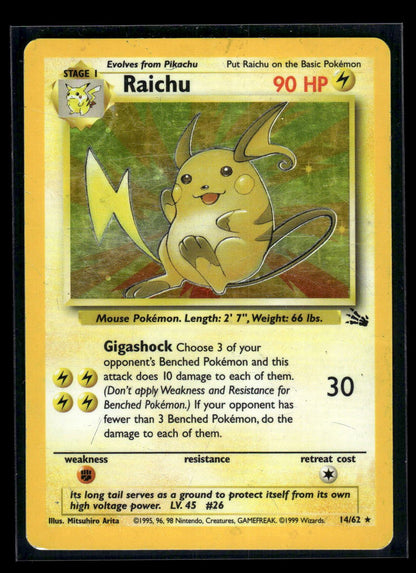 Raichu 14/62 - Fossil  - Rare Holo
