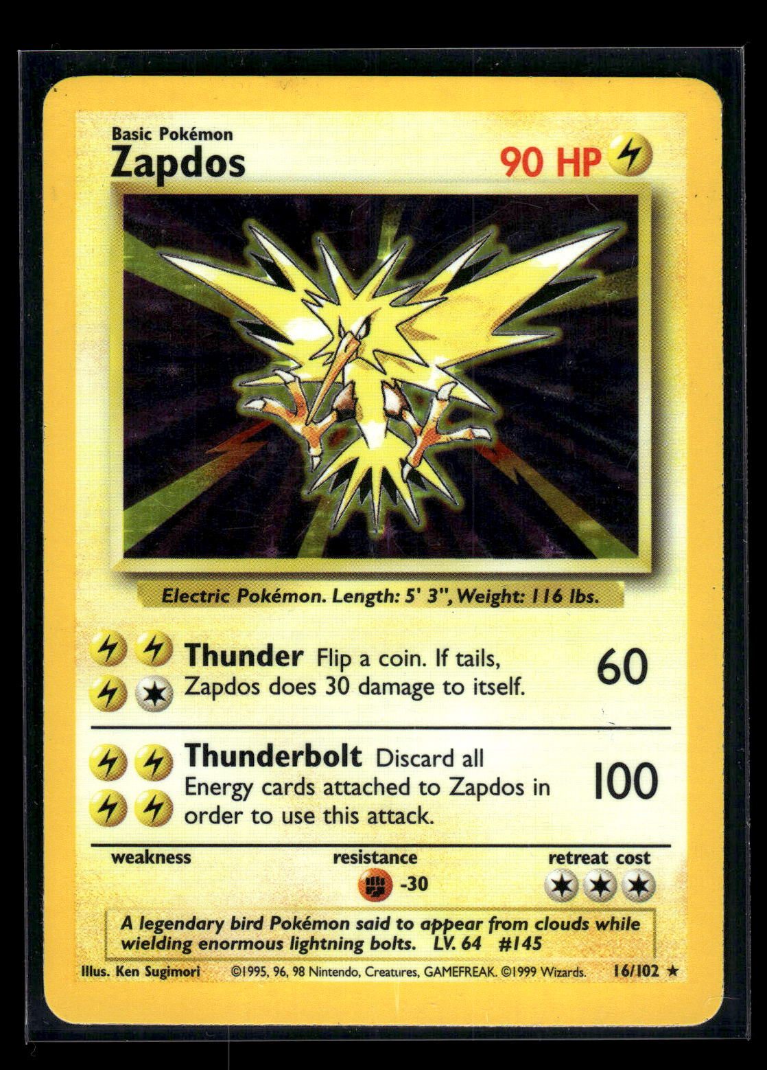Zapdos 16/102 - Base  - Rare Holo