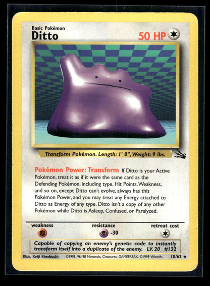 Ditto 18/62 - Fossil  - Rare