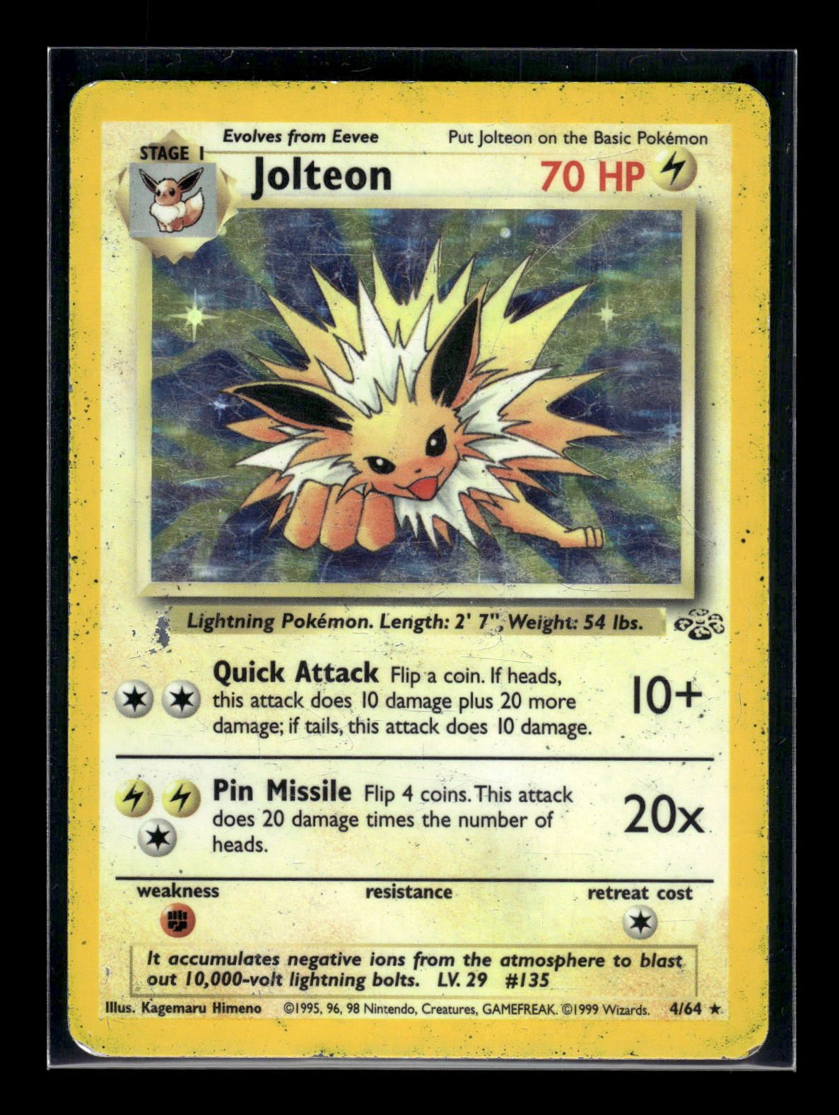 Jolteon 4/64 - Jungle  - Rare Holo