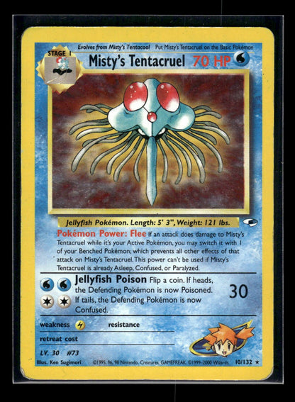 Misty's Tentacruel 10/132 - Gym Heroes  - Rare Holo