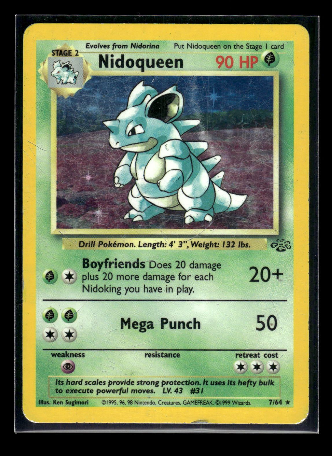Nidoqueen 7/64 - Jungle  - Rare Holo
