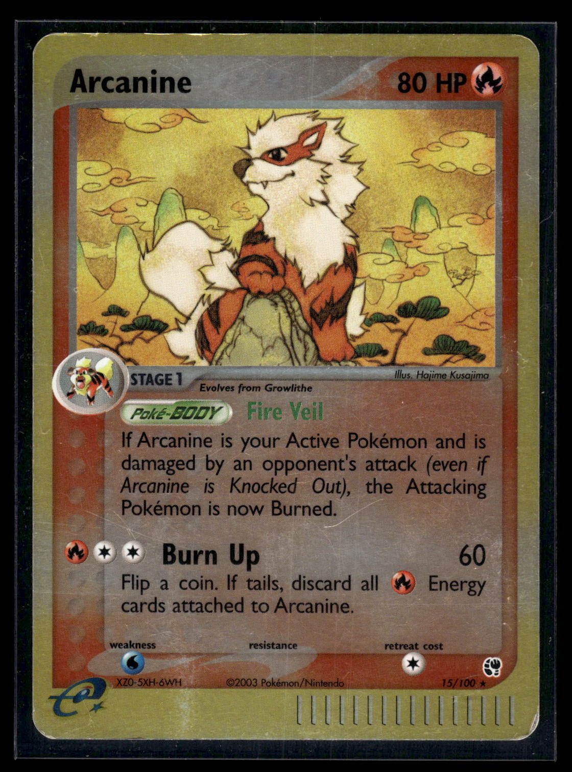 Arcanine 15/100 - Sandstorm  - Rare