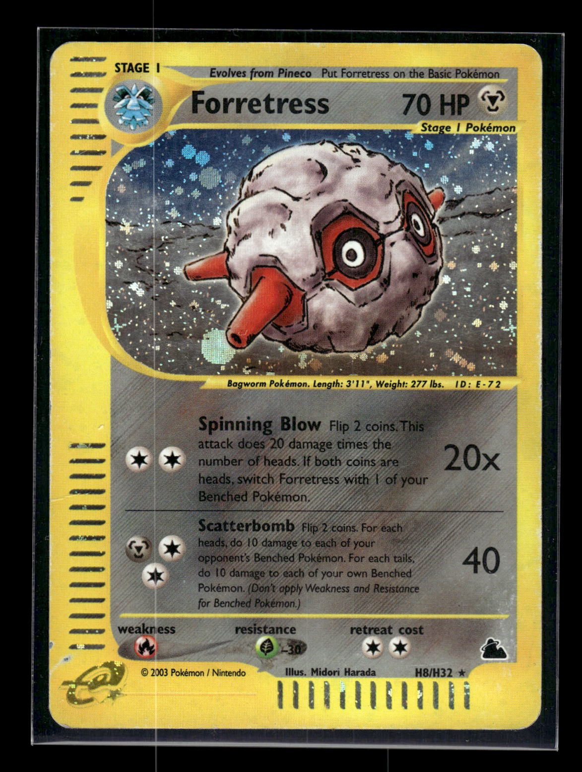Forretress H8/H32 - Skyridge  - Rare Holo