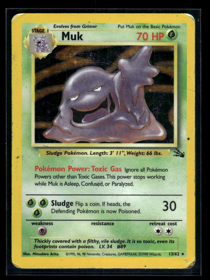 Muk 13/62 - Fossil  - Rare Holo