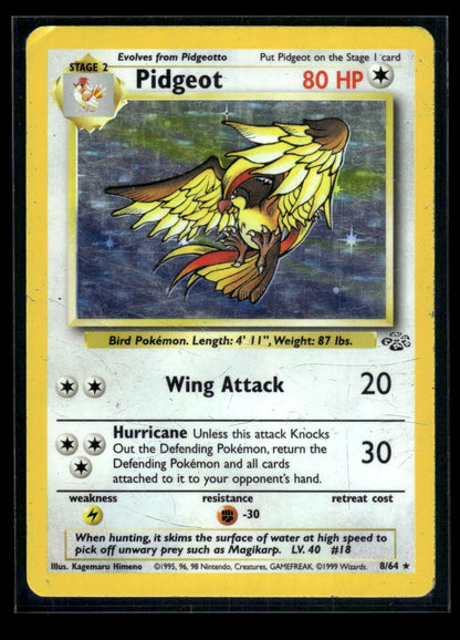 Pidgeot 8/64 - Jungle  - Rare Holo