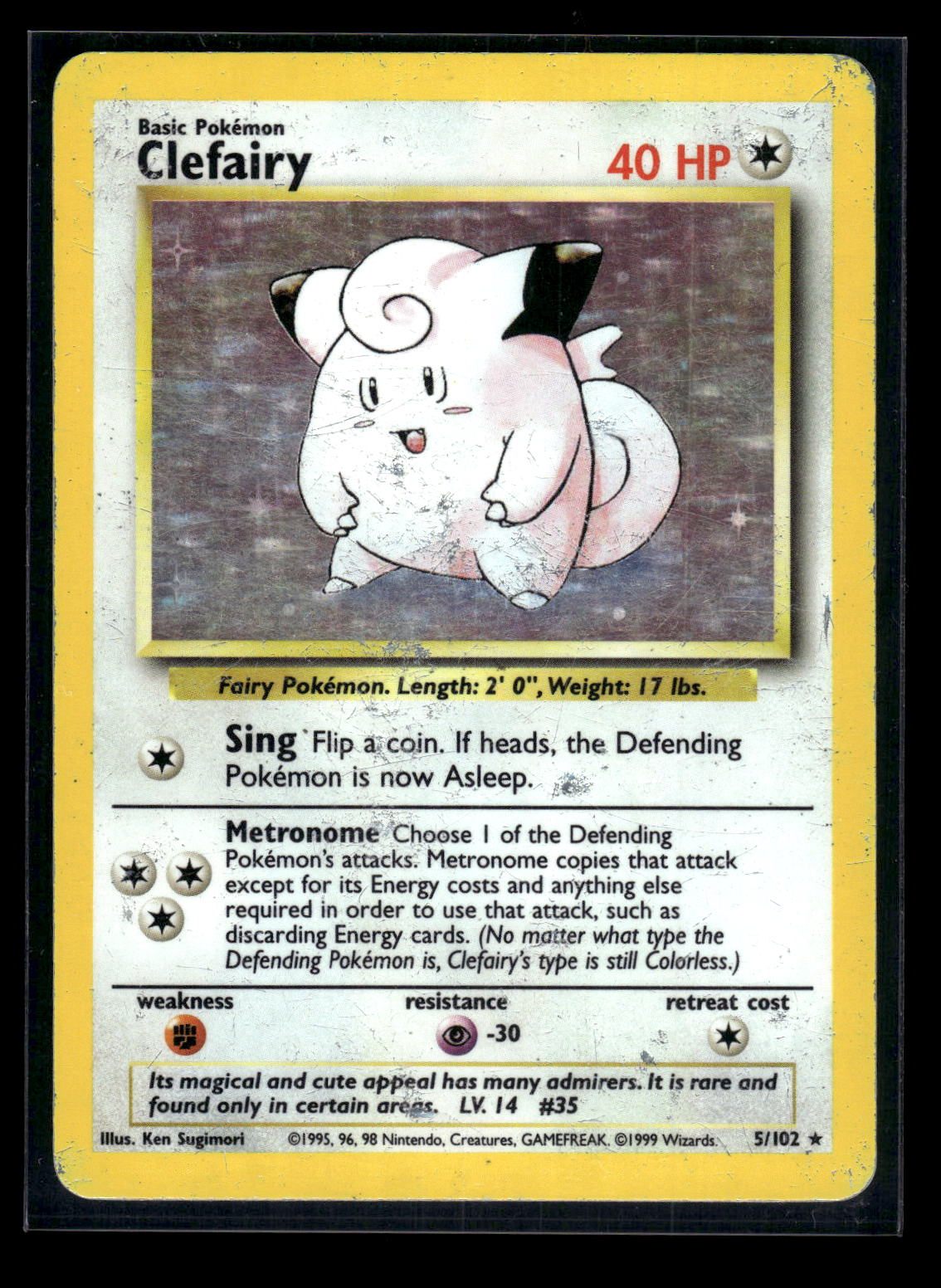 Clefairy 5/102 - Base  - Rare Holo