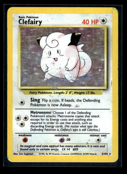 Clefairy 5/102 - Base  - Rare Holo