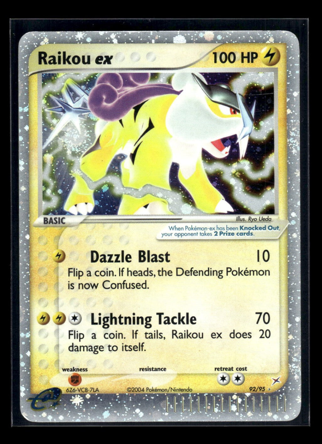 Raikou ex 92/95 - Team Magma vs Team Aqua  - Rare Holo EX