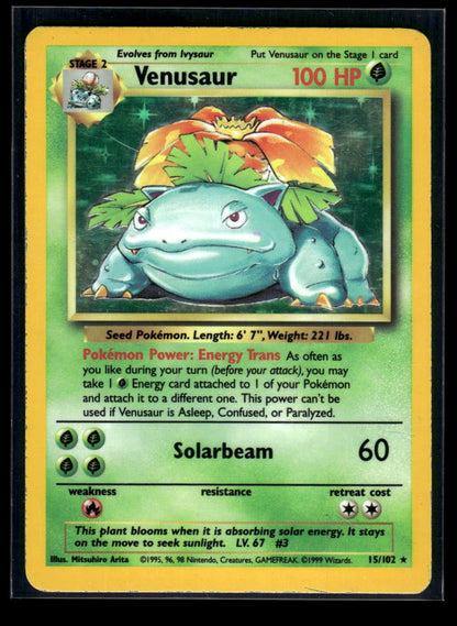 Venusaur 15/102 - Base  - Rare Holo