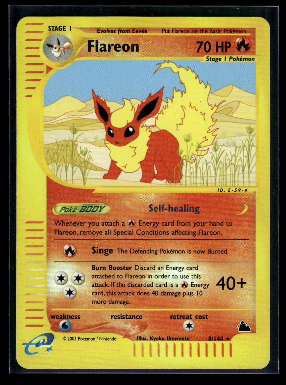 Flareon 8/144 - Skyridge  - Rare
