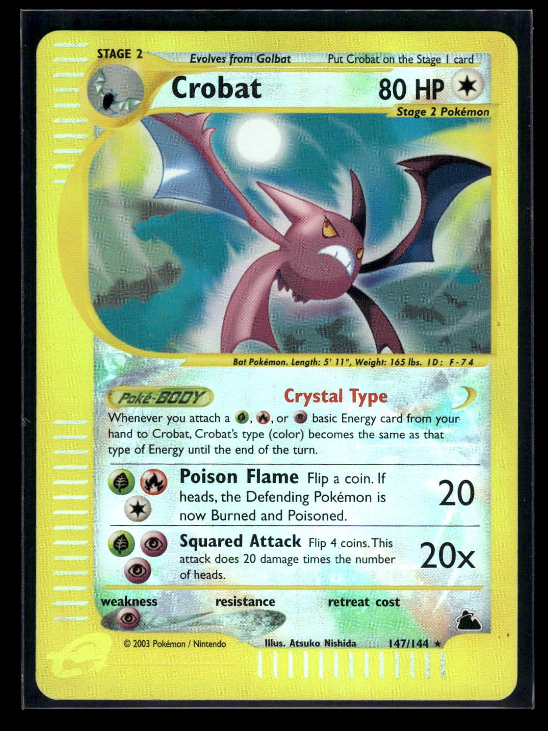 Crobat 147/144 - Skyridge  - Rare Secret