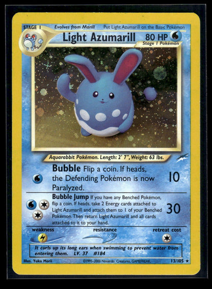 Light Azumarill 13/105 - Neo Destiny  - Rare Holo