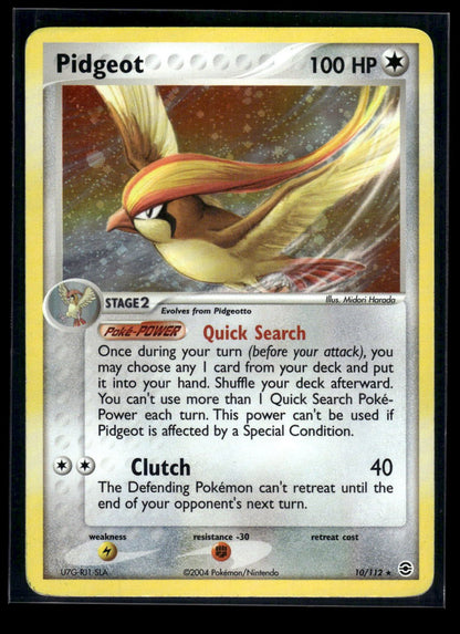 Pidgeot 10/112 - FireRed & LeafGreen  - Rare Holo
