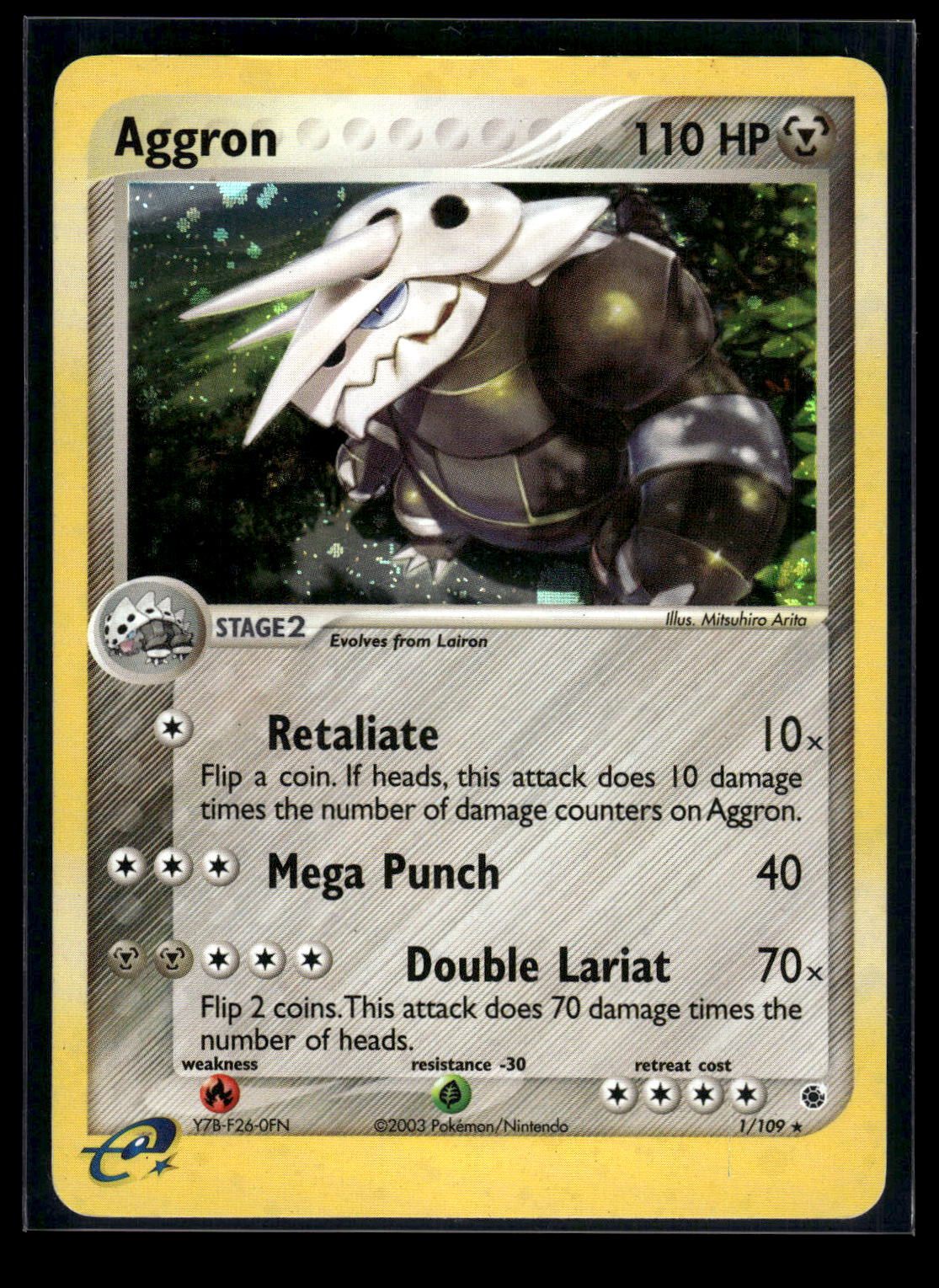 Aggron 1/109 - Ruby & Sapphire  - Rare Holo