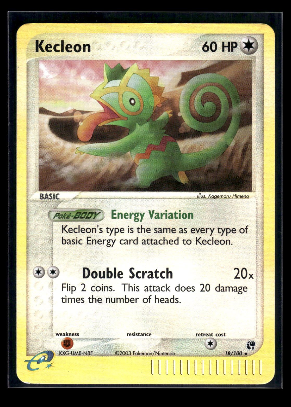 Kecleon 18/100 - Sandstorm  - Rare