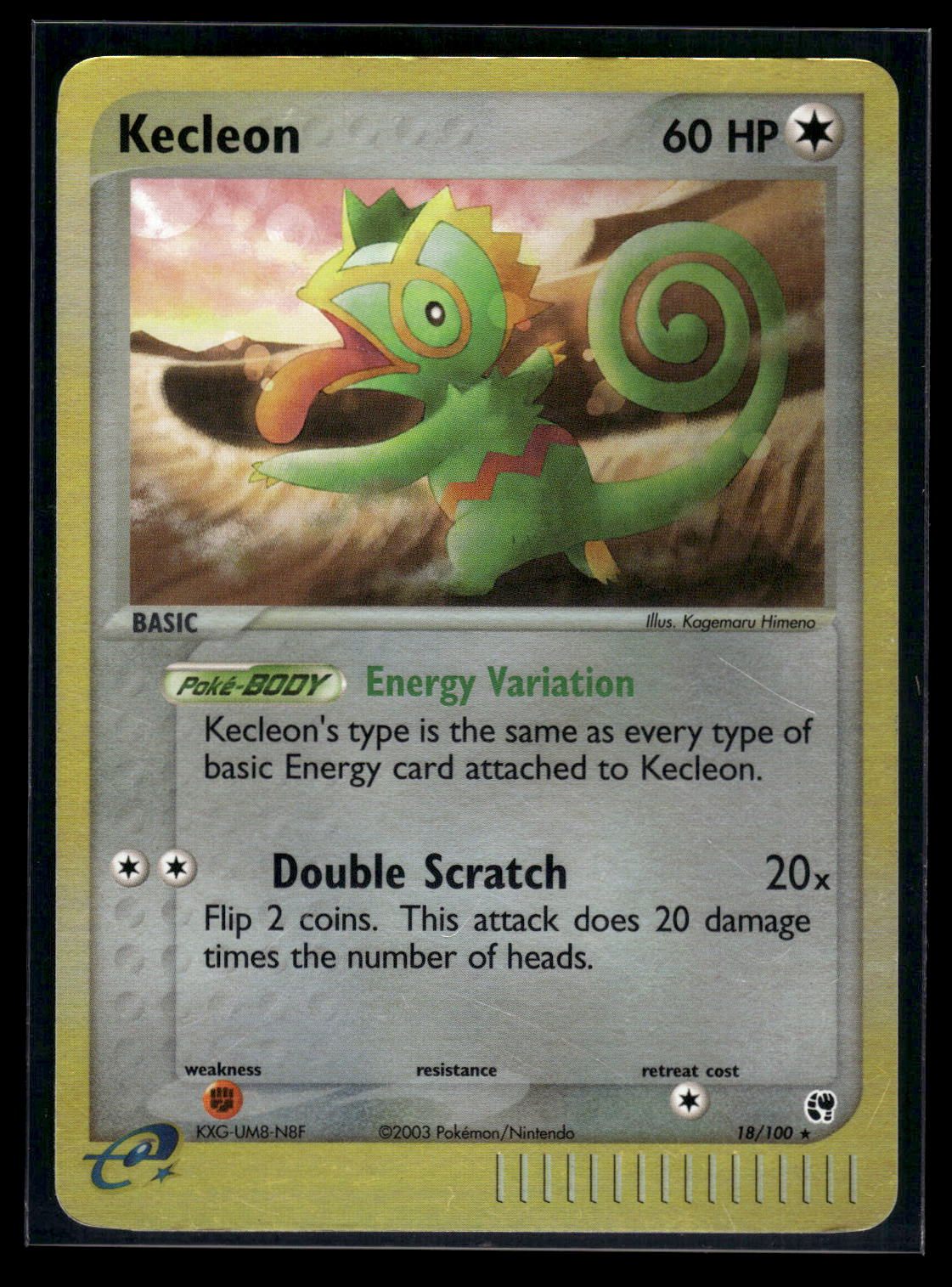 Kecleon 18/100 - Sandstorm  - Rare