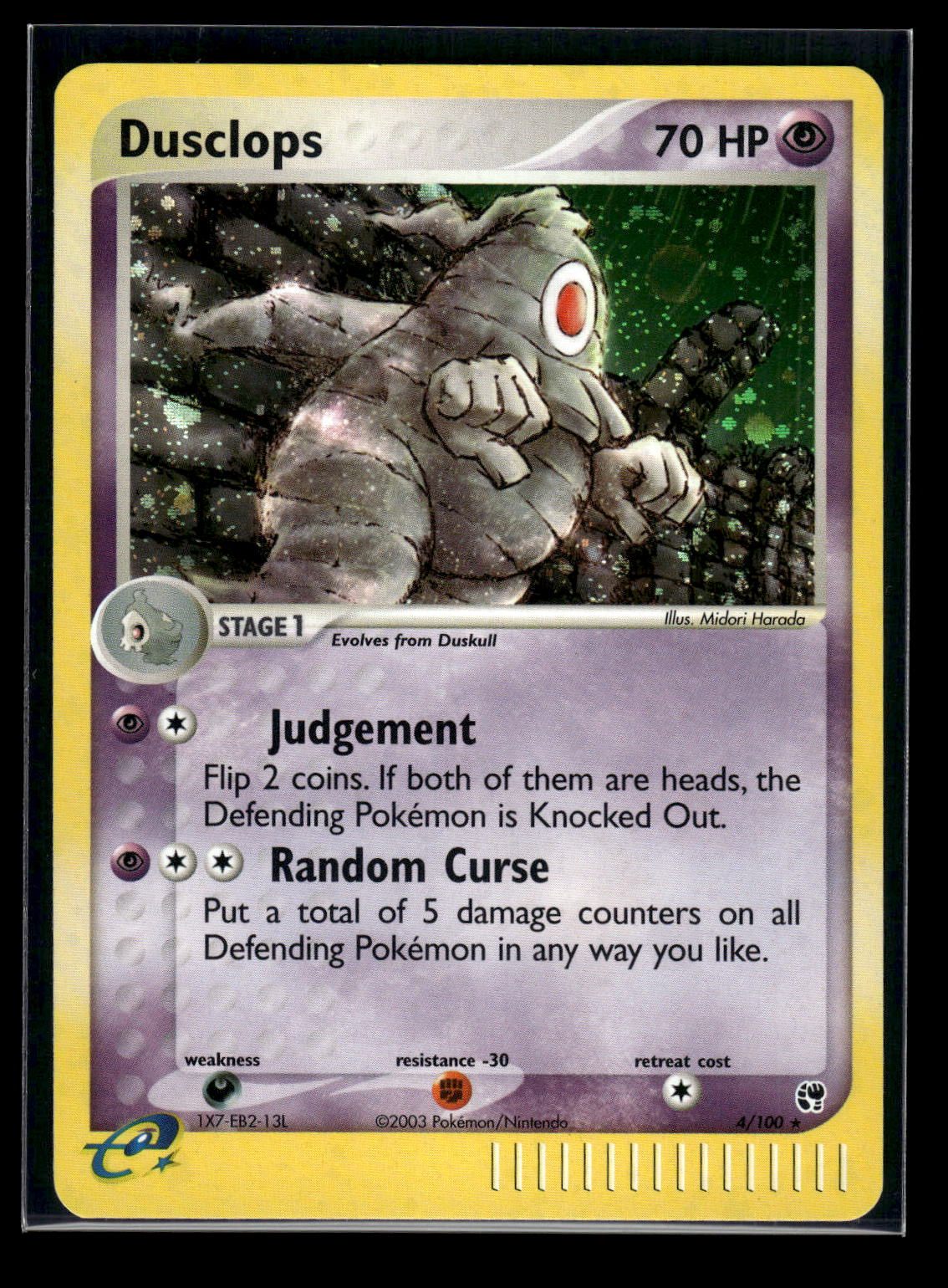 Dusclops 4/100 - Sandstorm  - Rare Holo