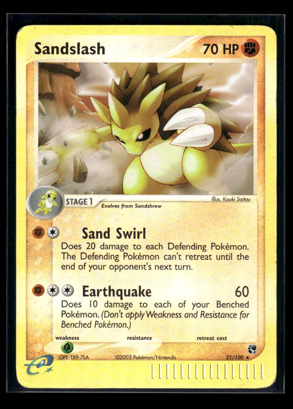 Sandslash 21/100 - Sandstorm  - Rare
