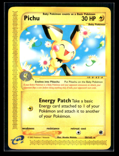 Pichu 58/165 - Expedition Base Set  - Rare
