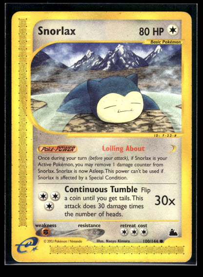 Snorlax 100/144 - Skyridge  - Common