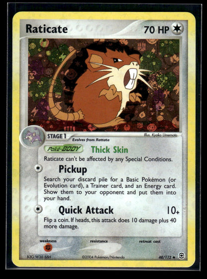 Raticate 48/112 - FireRed & LeafGreen  - Uncommon