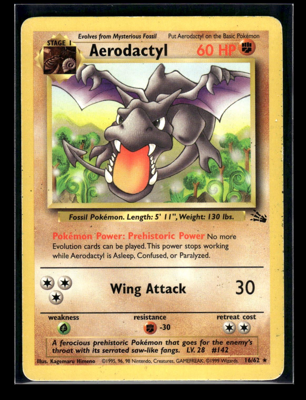 Aerodactyl 16/62 - Fossil  - Rare
