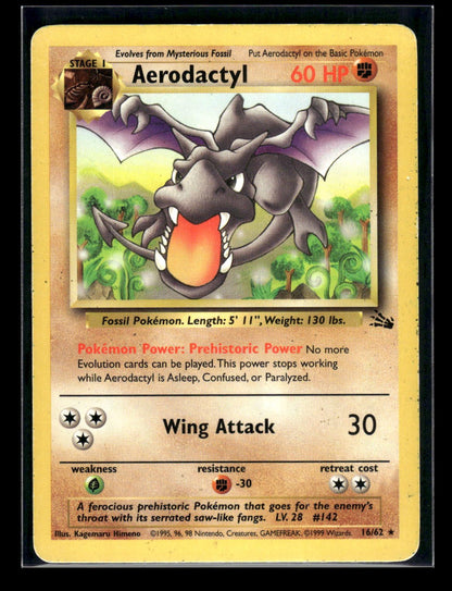 Aerodactyl 16/62 - Fossil  - Rare