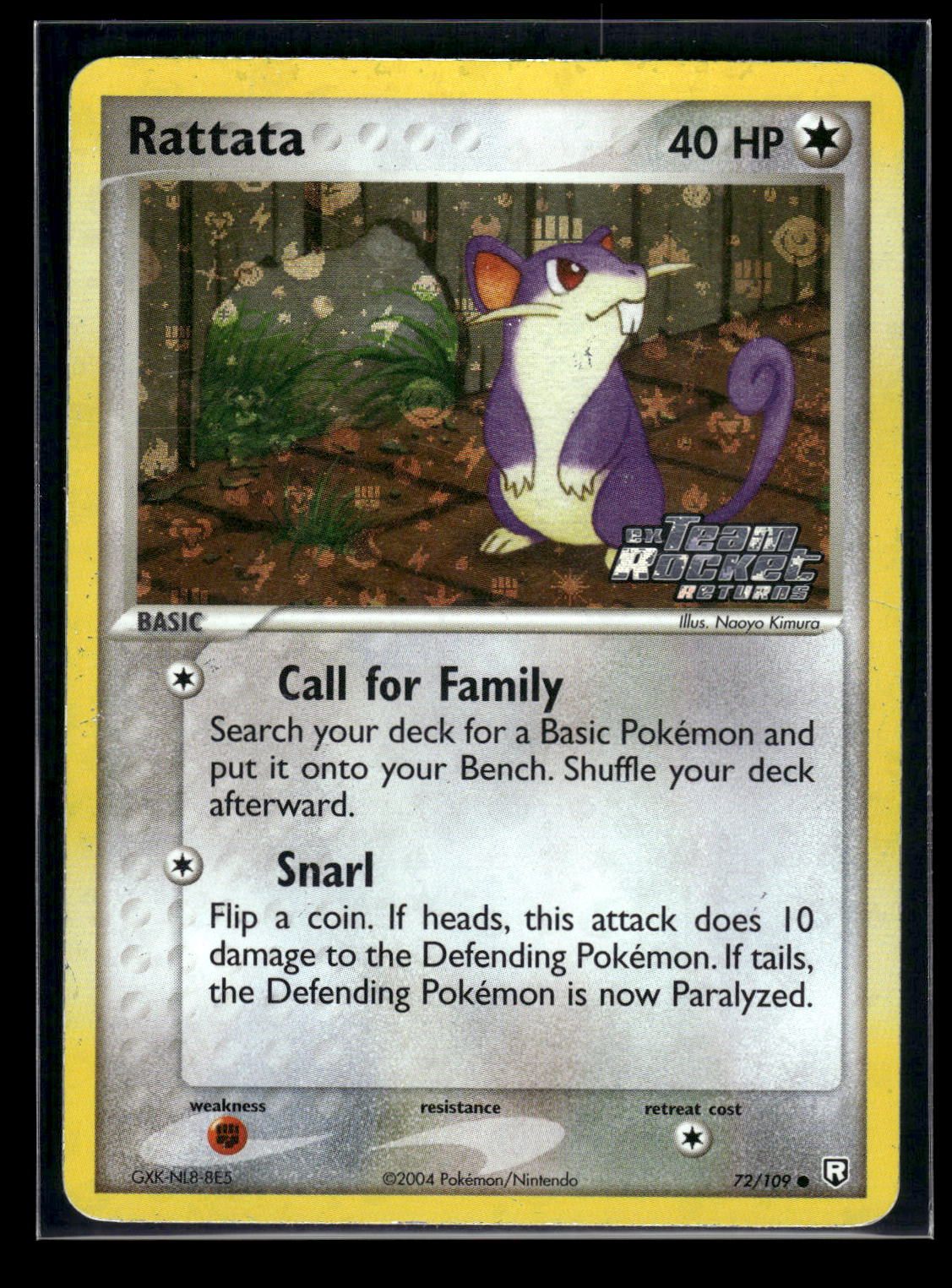 Rattata 72/109 - Team Rocket Returns  - Common