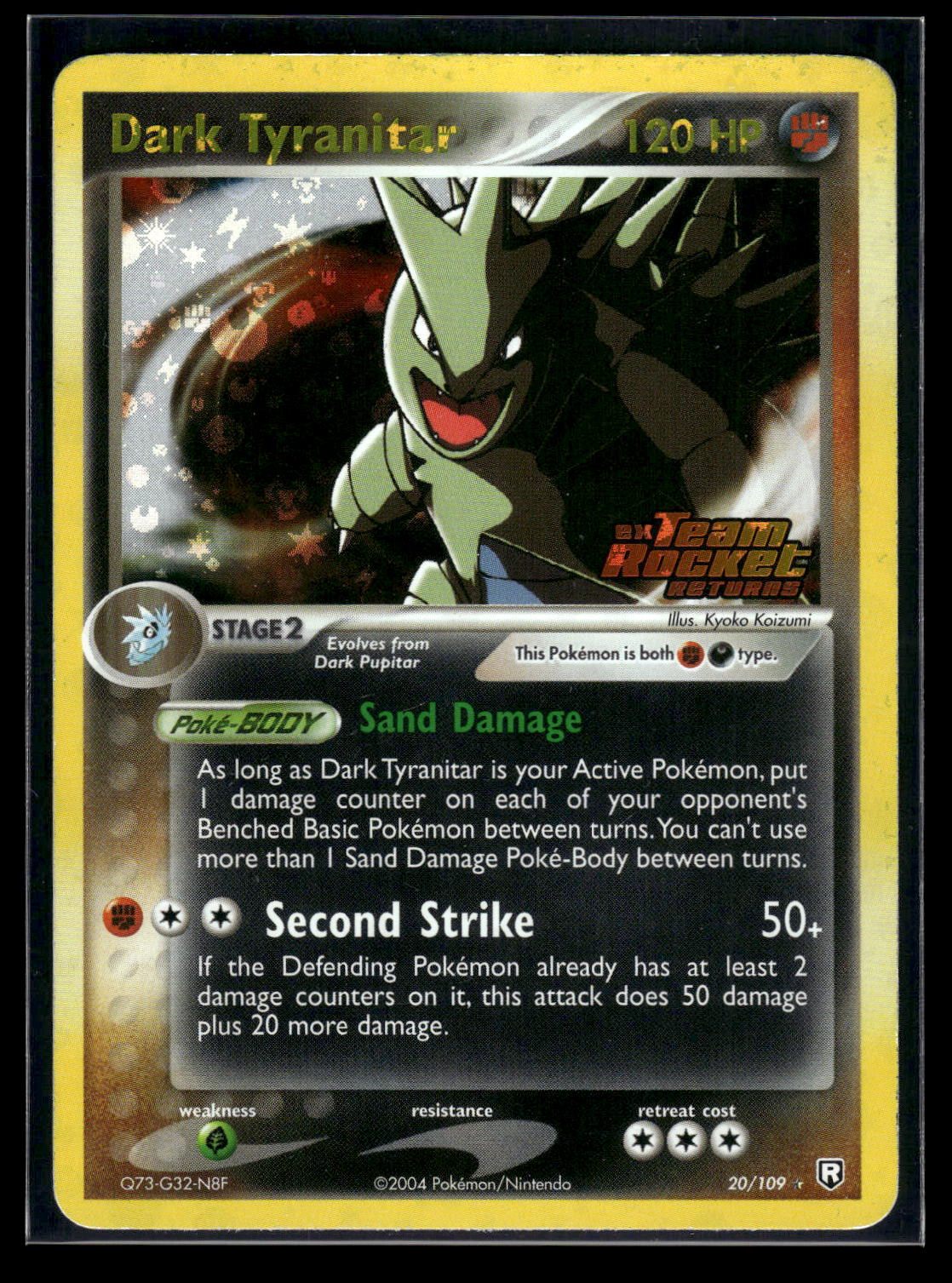 Dark Tyranitar 20/109 - Team Rocket Returns  - Rare
