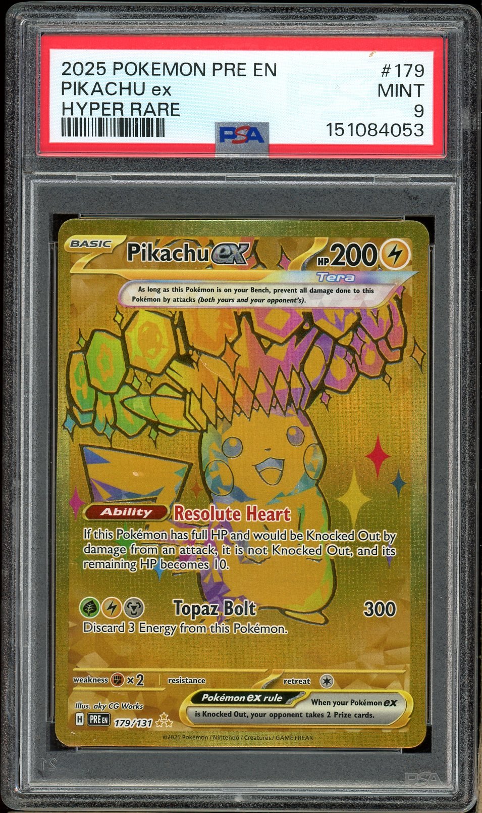 PSA 9 - Pikachu ex 179/131 - Prismatic Evolutions