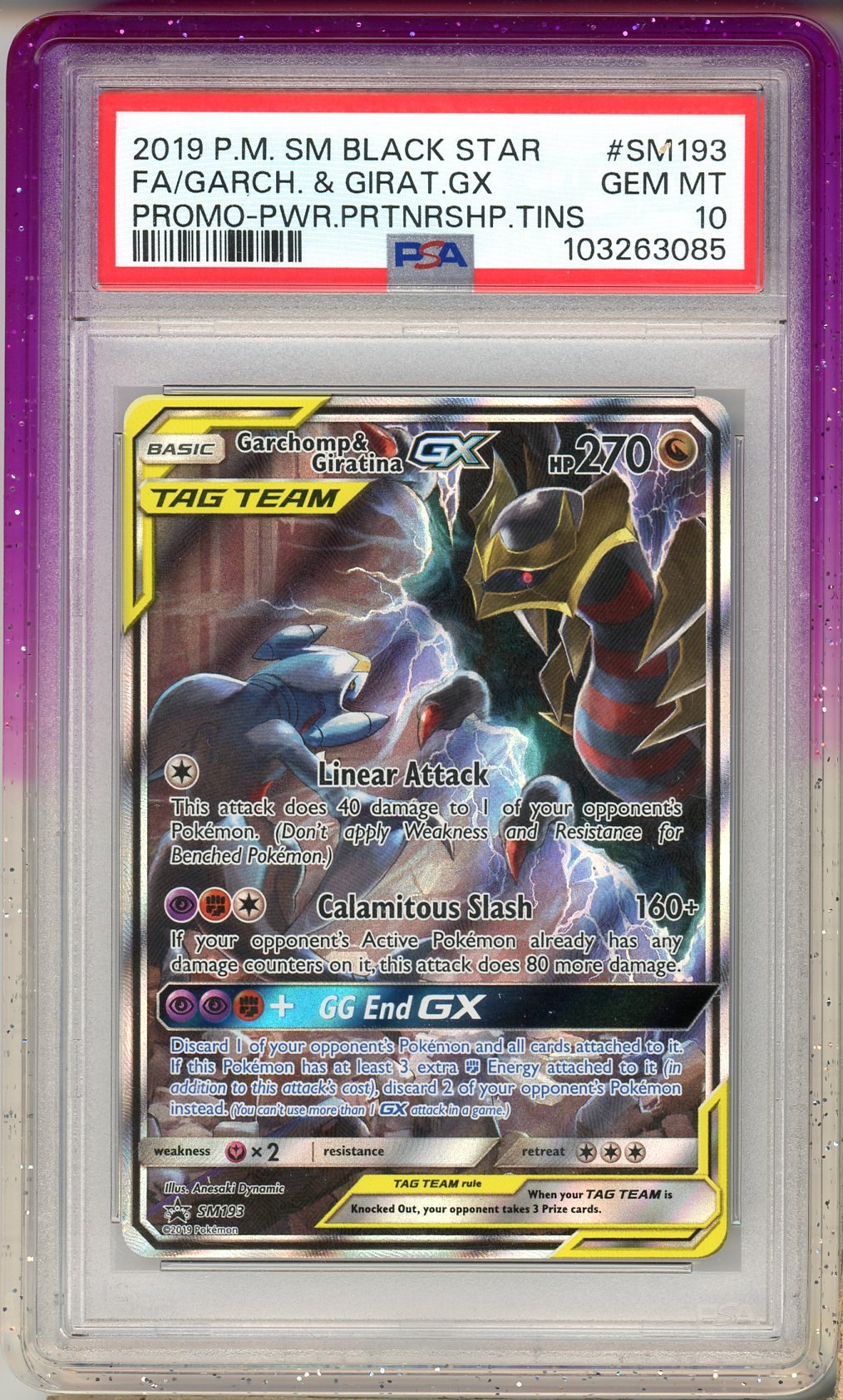 PSA 10 - Garchomp & Giratina GX SM193 - English Promo
