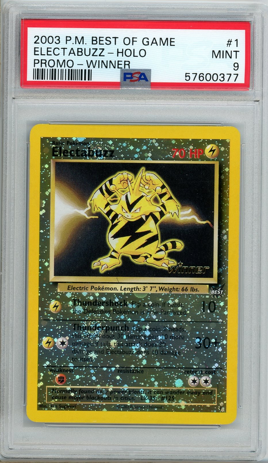 PSA 9 Electabuzz 1 - Best of Game  - Promo