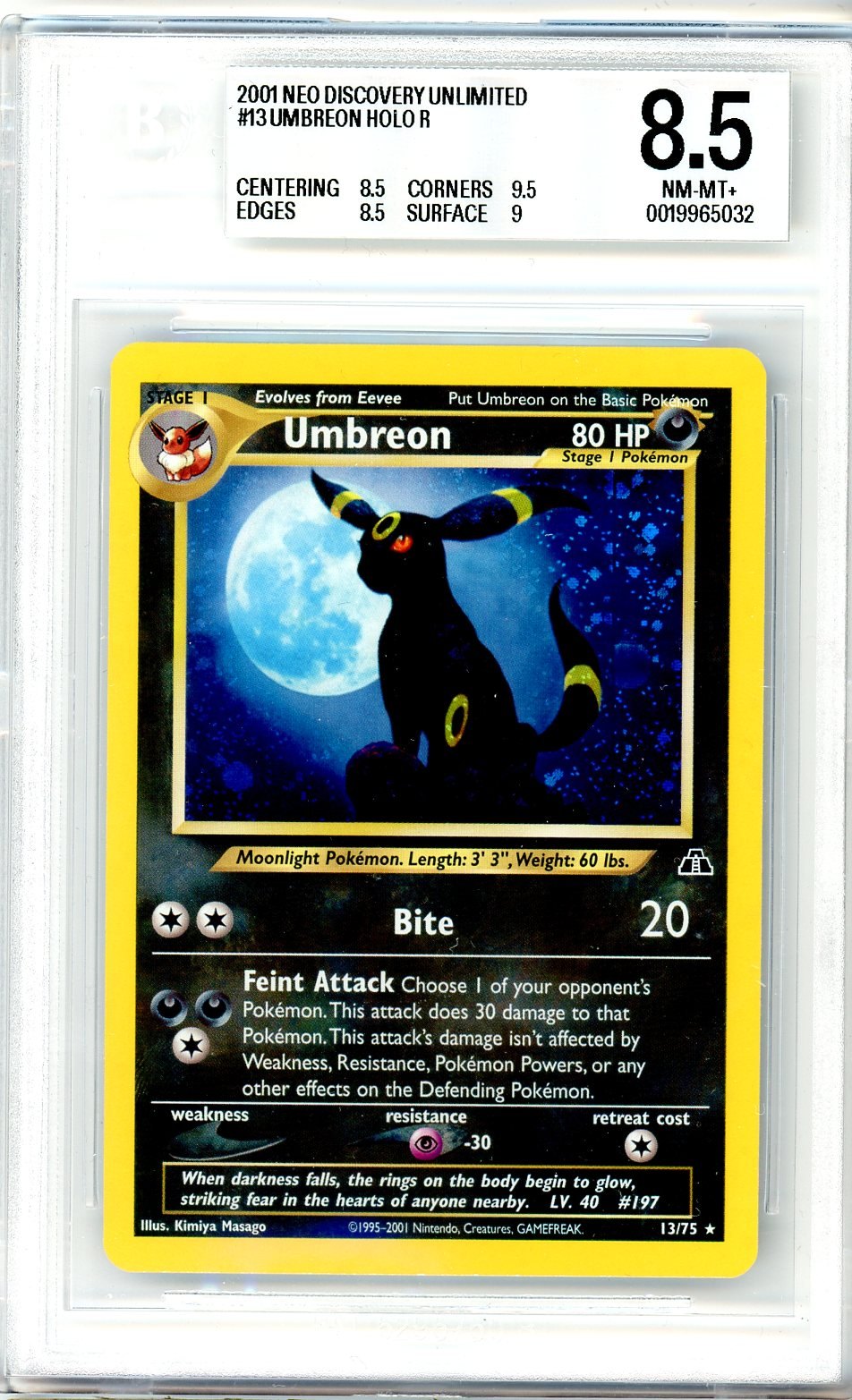 BGS 8.5 Umbreon - Neo Discovery #13/75 - Rare Holo