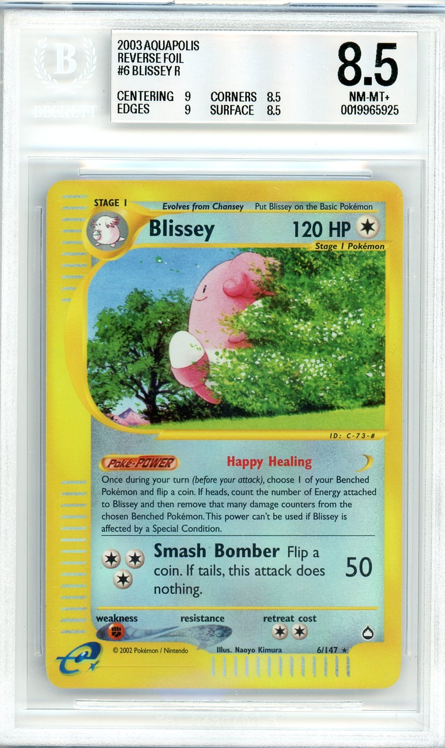 BGS 8.5 Blissey - Aquapolis #6/147 - Rare