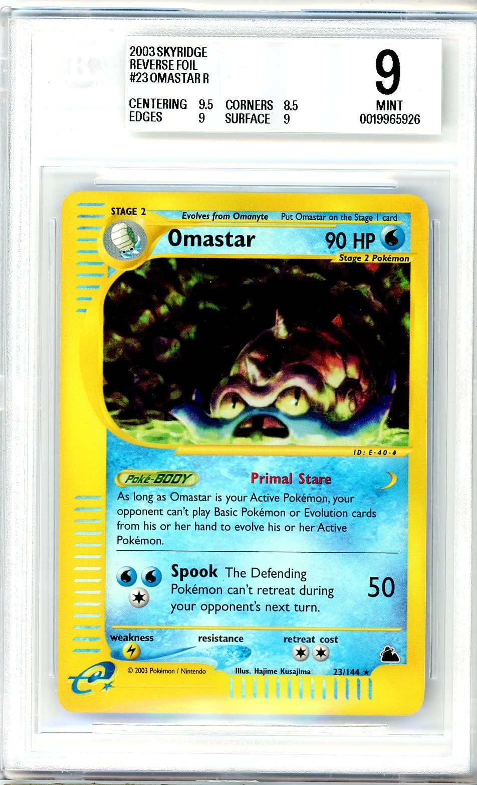 BGS 9 Omastar - Skyridge #23/144 - Rare