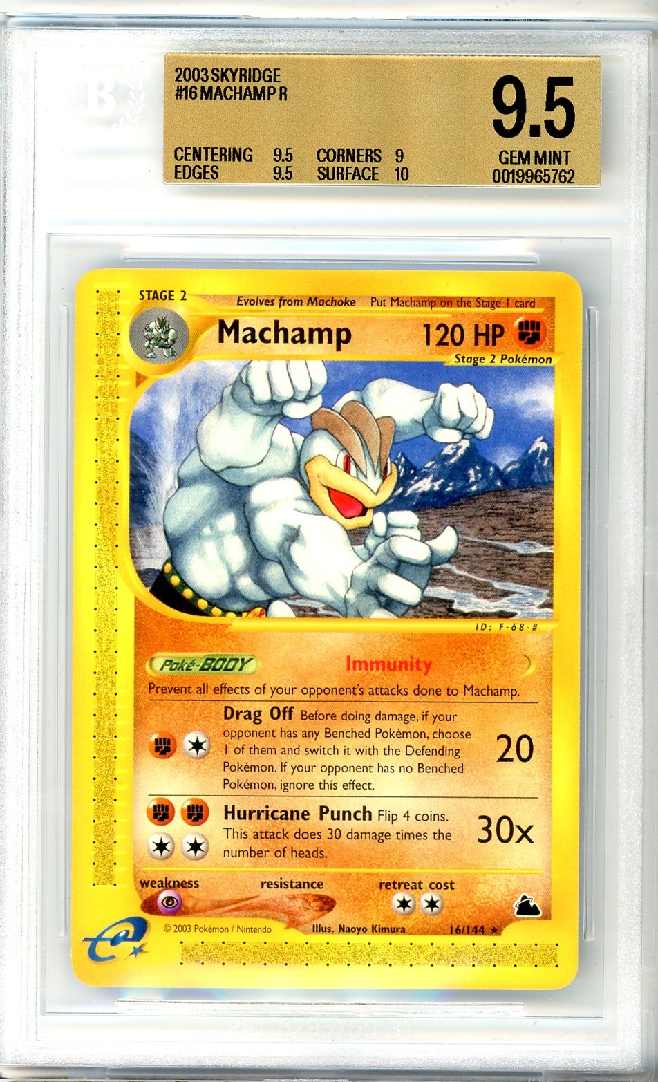 BGS 9.5 Machamp - Skyridge #16/144 - Rare