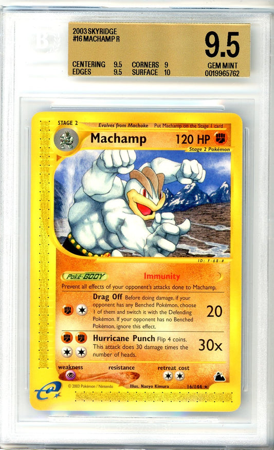 BGS 9.5 Machamp - Skyridge #16/144 - Rare