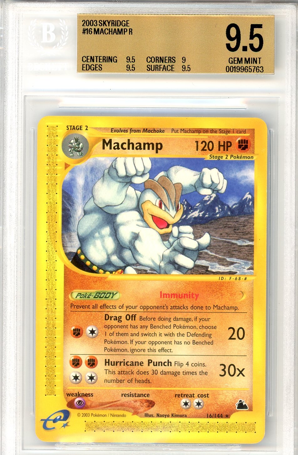 BGS 9.5 Machamp - Skyridge #16/144 - Rare