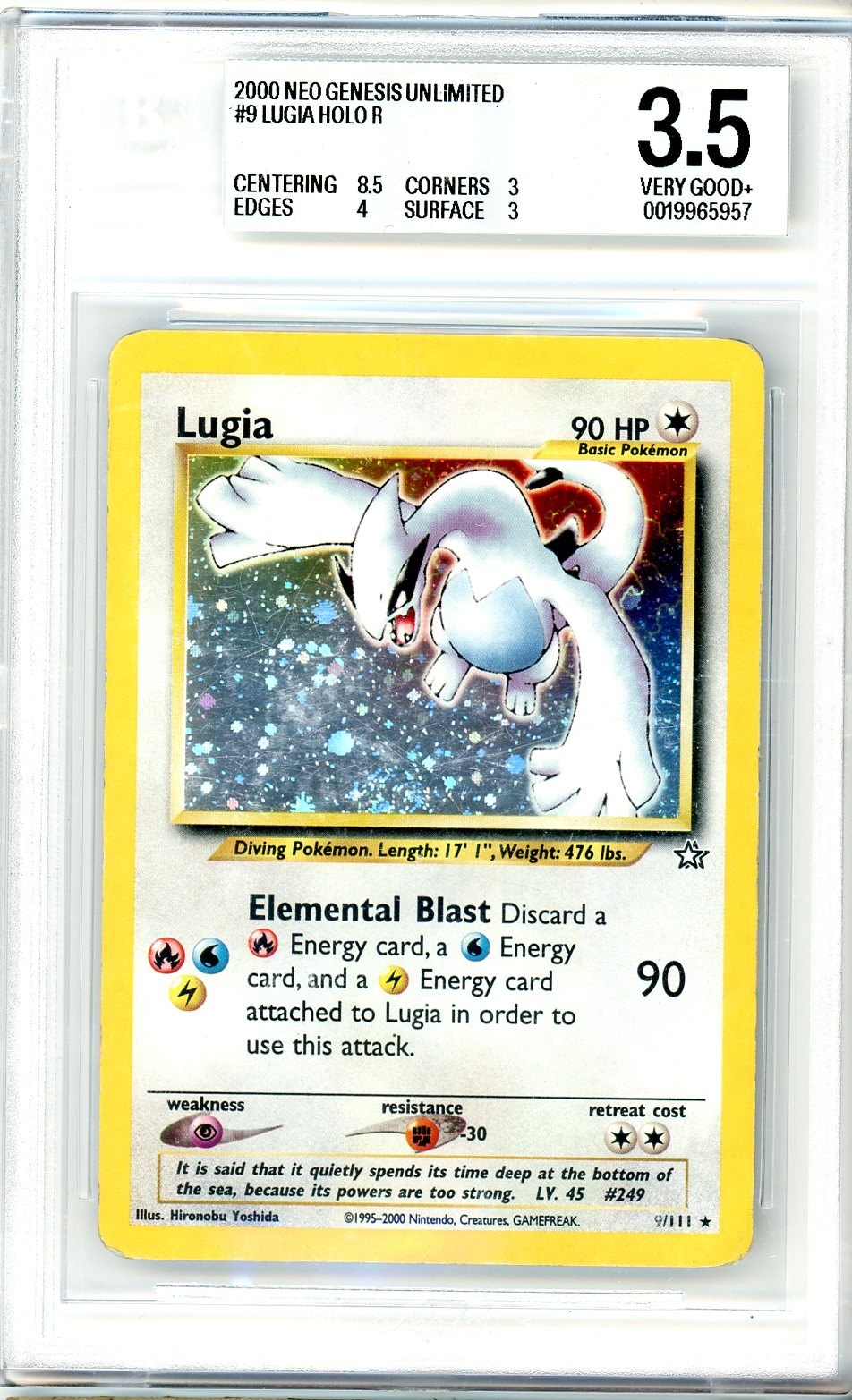 BGS 3.5 Lugia - Neo Genesis #9/111 - Rare Holo