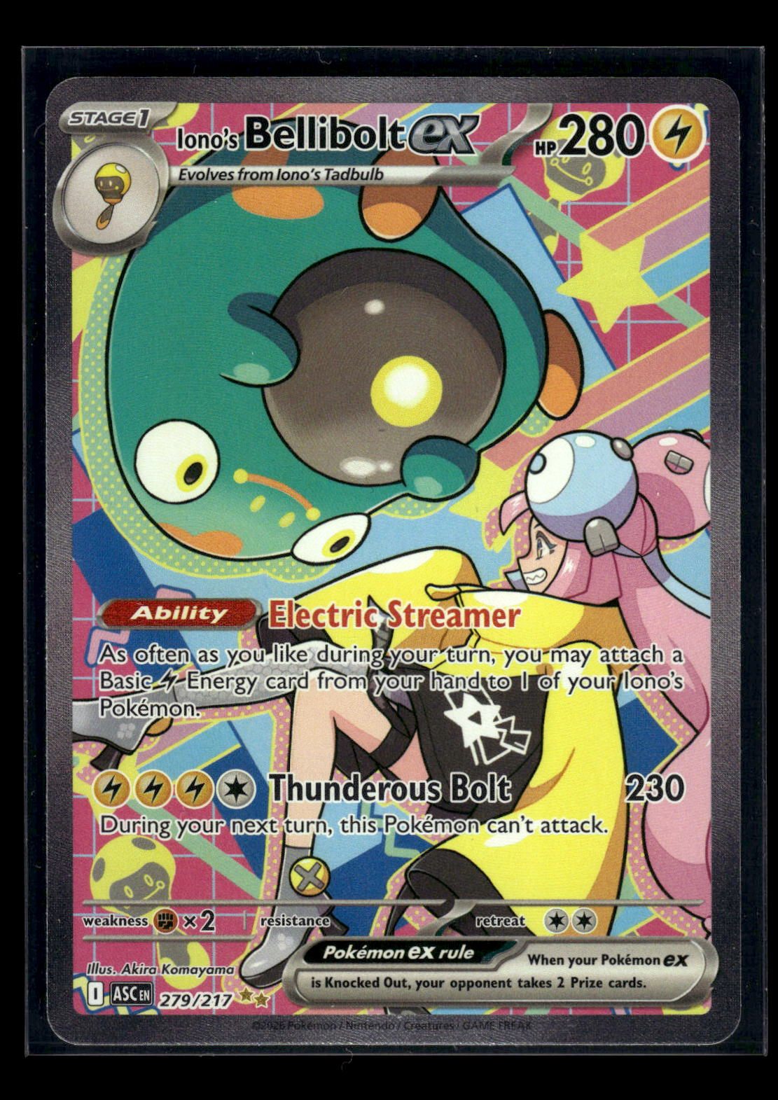 Iono's Bellibolt ex 279/217 - Ascended Heroes  - Special Illustration Rare