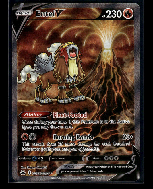 Entei V GG36/GG70 - Crown Zenith Galarian Gallery  - Rare Holo V