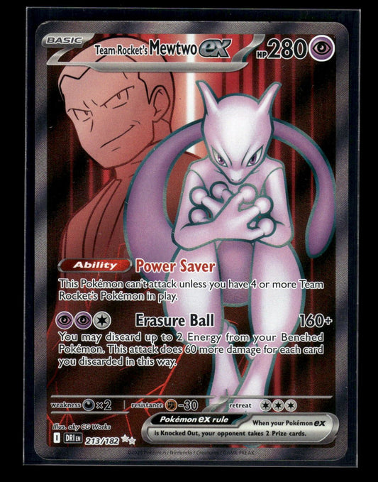 Team Rocket's Mewtwo ex 213/182 - Destined Rivals  - Ultra Rare