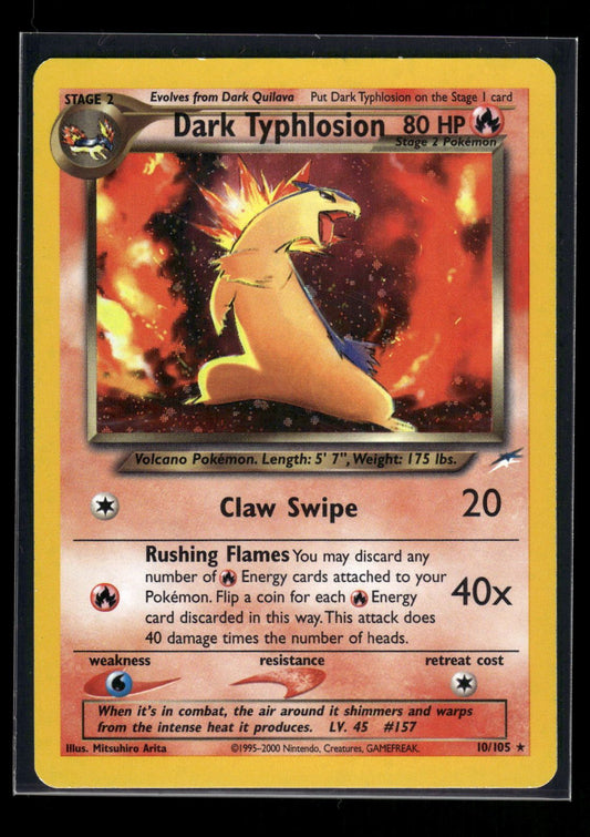 Dark Typhlosion 10/105 - Neo Destiny  - Rare Holo