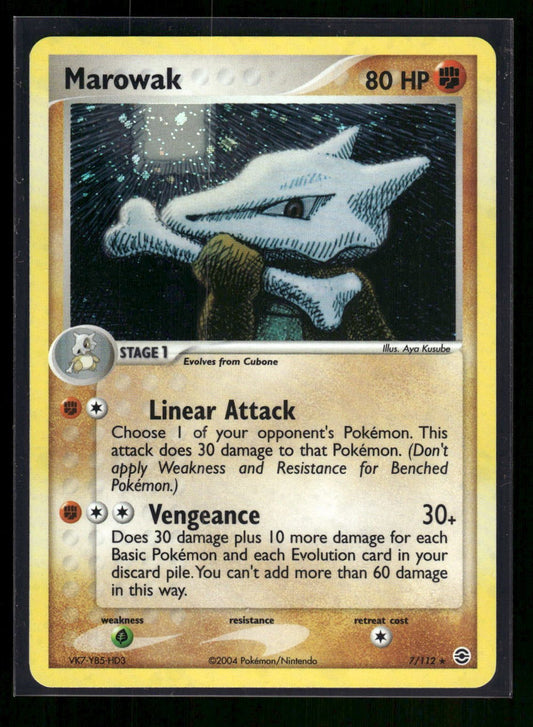 Marowak 7/112 - FireRed & LeafGreen  - Rare Holo