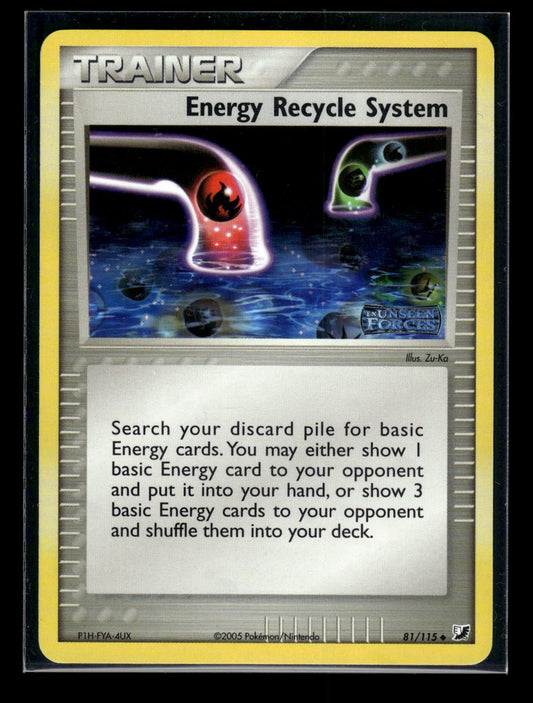 Energy Recycle System 81/115 - Unseen Forces  - Uncommon