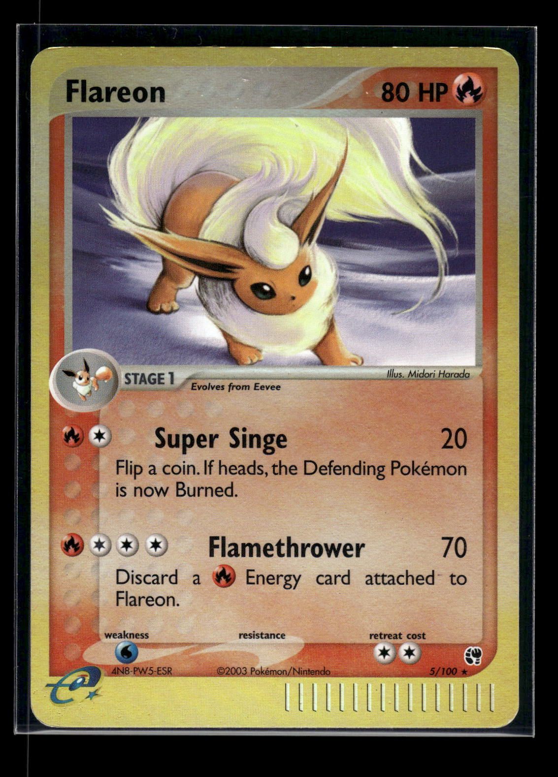 Flareon 5/100 - Sandstorm  - Rare Holo