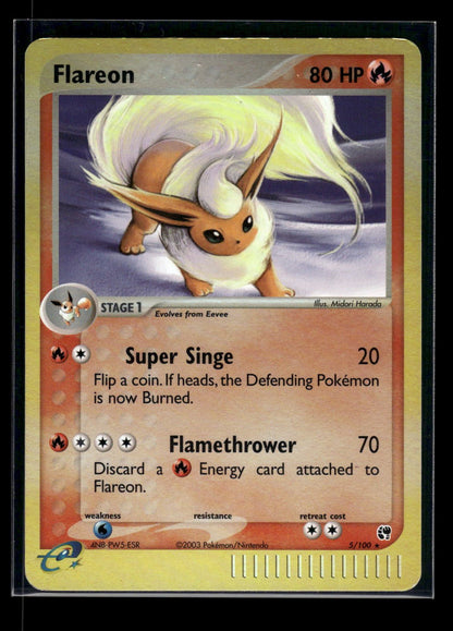 Flareon 5/100 - Sandstorm  - Rare Holo